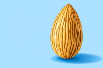 Aufkleber - A single almond icon in a clean and modern flat design