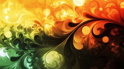 Wall Mural - abstract artwork featuring colorful swirls and gradients of various colors