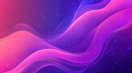 Wall Mural - Abstract fluid wavy shapes with a vibrant gradient color palette