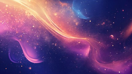 Wall Mural - Abstract illustration featuring swirling colors and speckled details with lights
