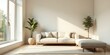 © Sumrit - Serene Living Room with Sunlight Streaming Through a Window and Soft Furnishings