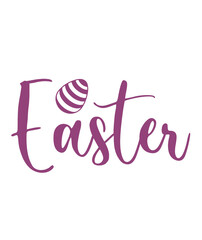 easter typography clip art design on plain white transparent isolated background for card, shirt, ho