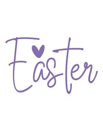 easter typography clip art design on plain white transparent isolated background for card, shirt, ho