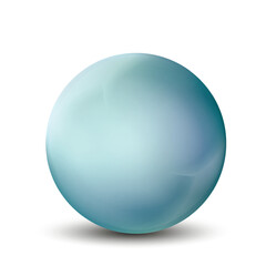 Wall Mural - glass blue ball or precious pearl. glossy realistic ball, 3d sphere. abstract vector illustration hi