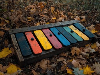 Sticker - Colorful wooden xylophone