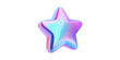 © pibi37.studio - Multicolored shiny iridescent star shape isolated on transparent background