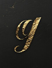 Poster - Elegant gold letter on a dark textured background for sophisticated branding and design inspiration. Generative AI