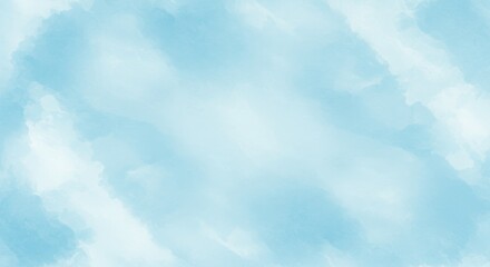 Wall Mural - soft blue watercolor background - gentle blue watercolor wash background, perfect for websites, pres