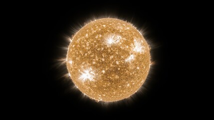 Wall Mural - close-up sun surface, solar flares, space, astronomy