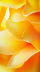 Wall Mural - smooth, undulating shapes in vibrant shades of yellow and orange create a captivating abstract backg