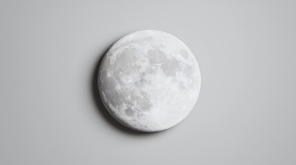 Wall Mural - full moon, night sky, grey background, celestial body, astronomy