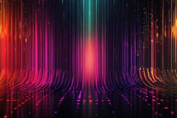Leinwandbilder - Colorful light trails create a mesmerizing abstract background for digital art and design projects. Generative AI
