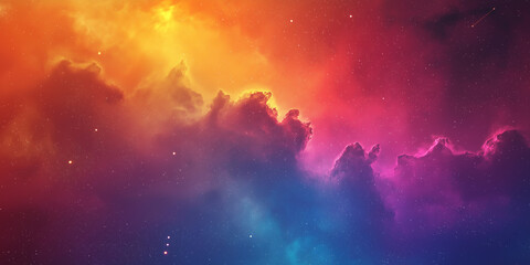 Wall Mural - A stunning nebula bursts with color and light, creating a breathtaking display of cosmic beauty