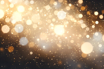 Wall Mural - png glittering golden bokeh lights background
