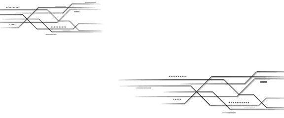 Aufkleber - Vectors White Abstract geometric dots and lines connection circuit concept. Vector social network and connecting concept.