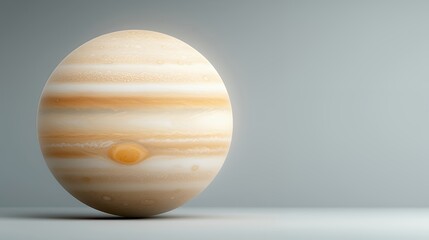 Wall Mural - jupiter, gas giant, space, planet, gray background, science education