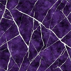 Wall Mural - elegant marble texture with silver veins in deep purple color palette artistic background