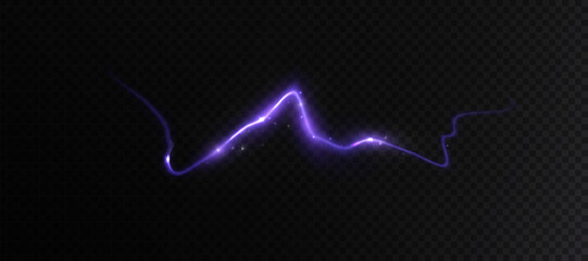 Poster - Realistic lightning effect, thunderstorm, stormy weather, electric discharge. Vector illustration