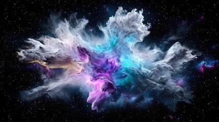 Wall Mural - colorful nebula cosmic cloud space art, background, design
