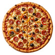 © Eshana - Delicious Veggie & Pepperoni Pizza - Order Online Now! isolated on transparent background