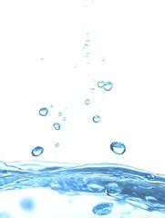 Aufkleber - Bubbles rise above water surface in a clear and serene atmosphere. Generative AI