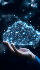 Wall Mural - data analytics, artificial intelligence, and big data cloud computing concepts -