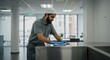 © Salsabila Ariadina - A Muslim Man Cleaning in a Modern Office