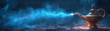 © thanawat - Magical event of a genie lamp emitting cosmic light fantasy realm digital art enchanted environment close-up view