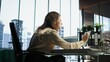 © DC Studio - Woman general director managing multiple expansion projects, showcasing her multitasking abilities, organizational and leadership skills. CEO working with commitment to business success. Camera A.