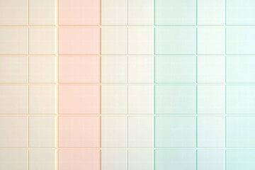 Leinwandbilder - Colorful mosaic tiles in pastel shades create an inviting wall design in a modern setting. Generative AI
