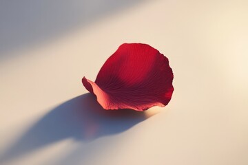 Poster - A Single Delicate Rose Petal Basking in Sunlight