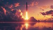 © Sarawut - A dramatic night launch, the flames illuminating the sky, showcasing determination and resilience.