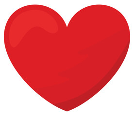 Wall Mural - Vector heart symbol isolated on white background.