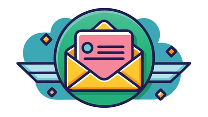 Aufkleber - Colorful vector illustration of a modern chat bubble conveying digital communication on a bright yellow background