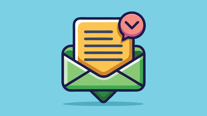 Aufkleber - Colorful vector illustration of a modern chat bubble conveying digital communication on a bright yellow background