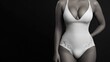 © KIMEHIME - Woman, bodysuit, studio, black background, fashion