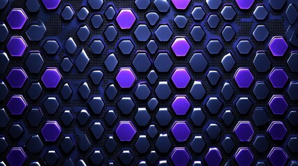 Sticker - Highly Detailed Carbon Fiber Hexagonal Background with Metallic Gradient Effect  Futuristic and Technological Digital with Intricate Polygonal Pattern and Sleek Modern Aesthetic