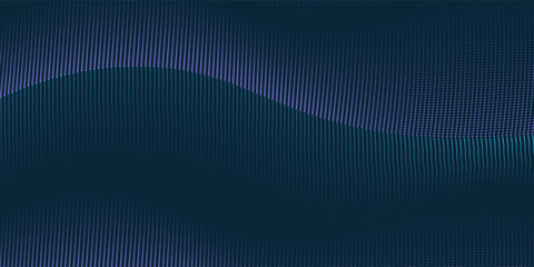 Wall Mural - wave vector element with abstract colorful dots lines on dark background. illustration.