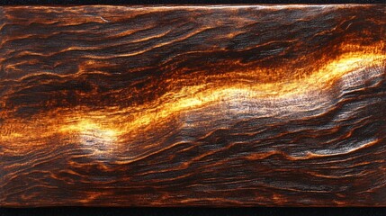 Sticker - Dark wood grain texture, illuminated crack, background