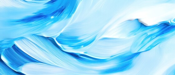 Wall Mural - Abstract texture with flowing blue and white colors, creating a soothing and modern visual impression.