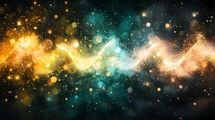 Wall Mural - abstract glowing wave, cosmic background, energy, fantasy, design element