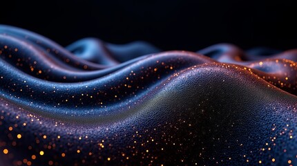 Poster - A black and blue surface with a lot of sparkles