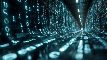 Binary code tunnel for data transfer background