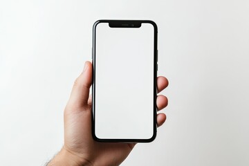 Ultra Quality Picture of Hand is Holding the Smartphone Isolated White Background
