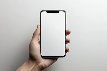 High Definition Visual of Mobile Phone Smartphone in Hand on White Background Isolation