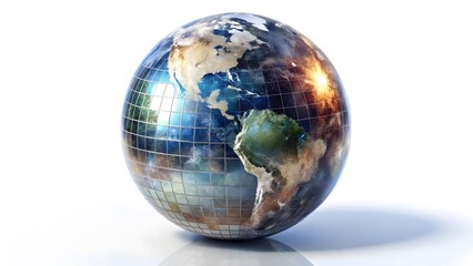 metallic globe earth
