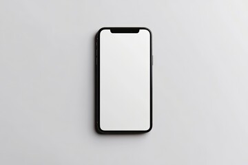 High Definition Visual of Smartphone Blank Screen Mockup on White Background