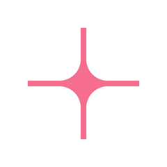 Wall Mural - bold abstract shape icon. modern figure element with curves and star forms. minimal design with a br