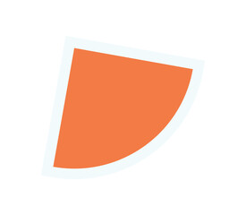 Wall Mural - modern abstract shape icon sticker. flat geometric figure as a unique symbol. this brutalist element