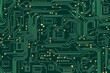 © Humoresque - Futuristic Seamless Green Circuit Board Digital Technology Background